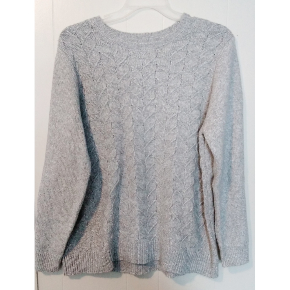 Croft & Barrow Grey Stitch Sweater | Sz. XXL